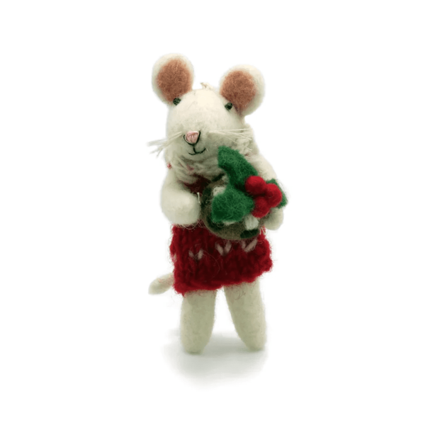 Little Girl Mouse - Christmas - poppetje