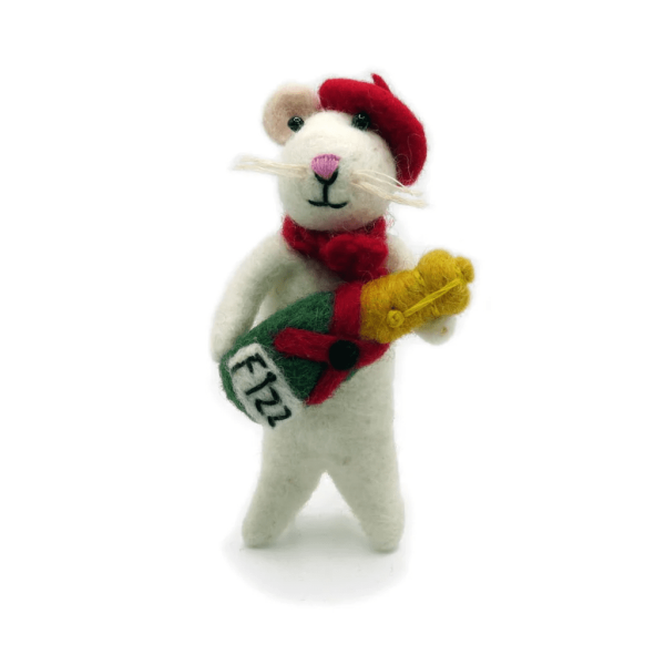 Mouse avec Beret et Fizz - Christmas - poppetje